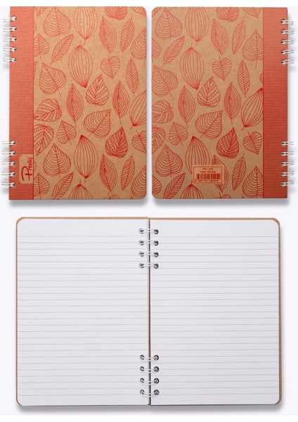 Red Leaves Kraft Çizgili Defter modelleri