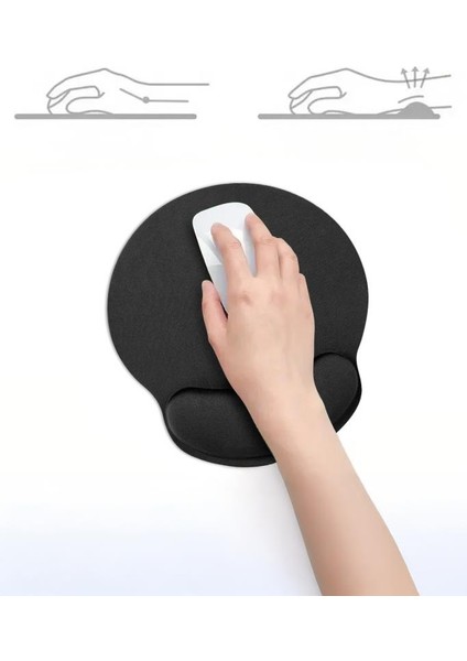 Comfipad Bilek Destekli Konfor Kaymaz Ergonomik Mouse Pad Siyah modelleri