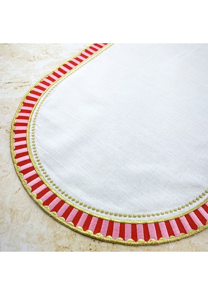 Kırmızı Pembe Pip Studio Love Birds Uyumlu 40 x 110 cm Runner