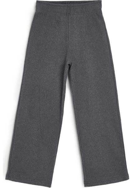 Beli Lastikli Füme Kız Çocuk Eşofman Altı - Rahat Geniş Paça Kalın Kumaş 7-8-9-10-11-12-13-14 Yaş modelleri