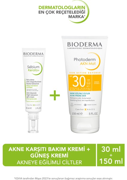 Sebium Sivilceye Eğilimli Ciltler Akne Karşıtı Bakım Kremi 40 ml ve Photoderm Güneş Kremi 150 ml