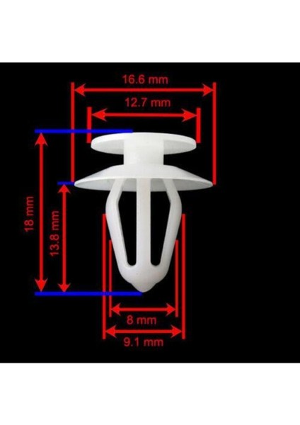 Opel Ford Kapı Döşeme Klipsi ( 5 Li Paket ) 2345957 modelleri