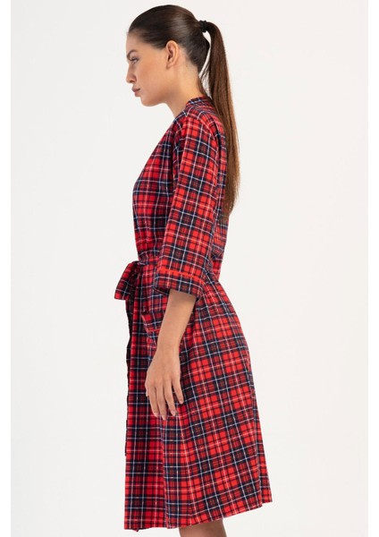 Kadın Kapri Kol Kırmızı Sabahlık C3T4N0O704 modelleri