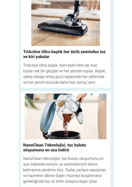 Triactive Ultra Başlık ve Powercyclone 10 Teknolojisi ile Premium Toz Torbasız Elektrikli Süpürge, Metalik Gri + Onerous Lambader Hediye fırsatları