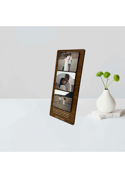 Kişiye Özel 6 mm Mdf Fotoğraf Çerçevesi - Üç Bölmeli Sevgiliye Özel Fotoğraf Çerçevesi fırsatları