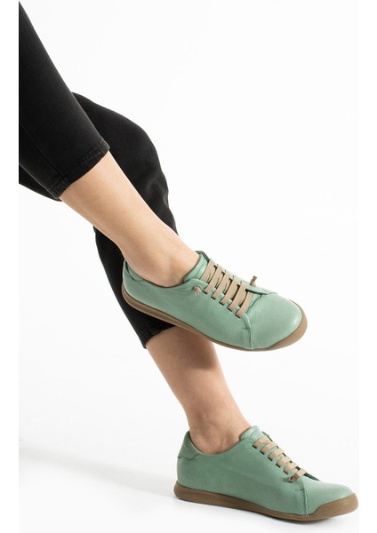 Hand Kadın Hakiki Deri Yeşil Vizon Günlük Ayakkabı fiyatları