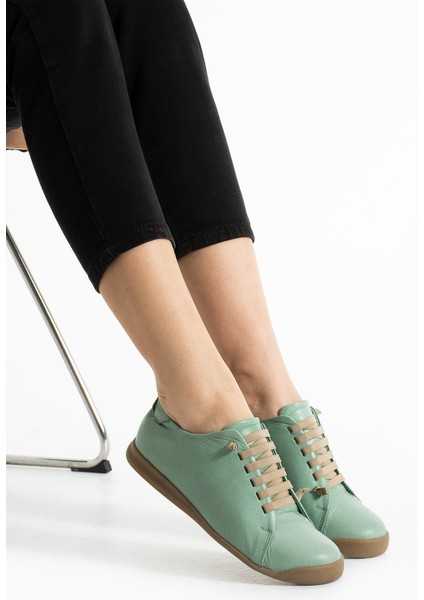 Hand Kadın Hakiki Deri Yeşil Vizon Günlük Ayakkabı modelleri