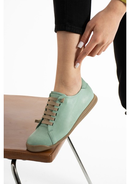 Hand Kadın Hakiki Deri Yeşil Vizon Günlük Ayakkabı fırsatları