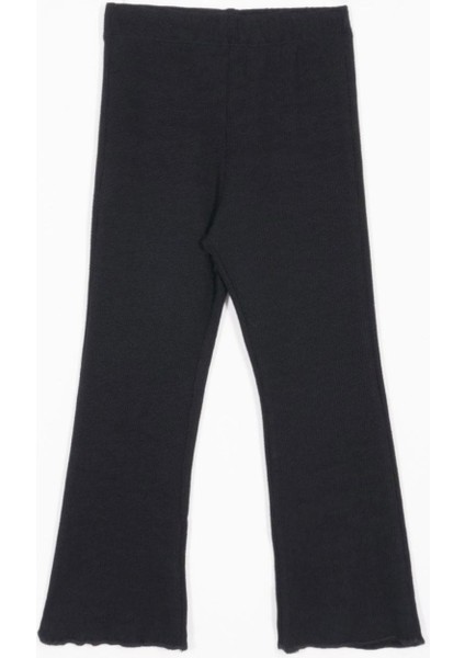 Etek Ucu Fırfırlı Ispanyol Paça Siyah Renk Kız Çocuk Takım indirimleri