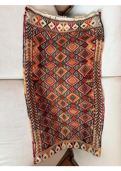 52 x 92 cm Nadir Desenli Küçük Türk Kilim, El Dokuma Vintage Heybe Kilim, Şık ve Benzersiz Kilim, Bohem Ev Dekoru fiyatları