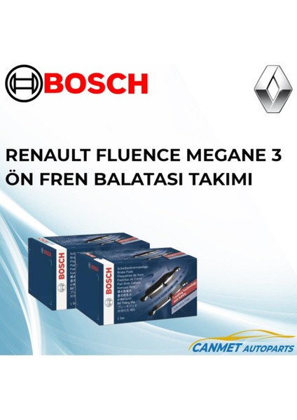 Renault Fluence, Megane 3 Arka Fren Balatası Takımı (Manuel El Freni)