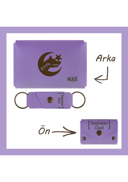 Mor Menekşe, Bozkurt Özel Tasarım, Isme Özel Kişisel Aksesuar Takımı, Efsane Hediyelik Hatıra
