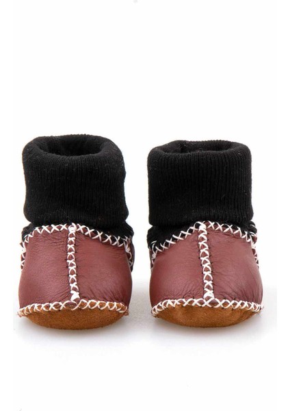 Hakiki Kürklü Çoraplı Bebek Patiği 141112 modelleri