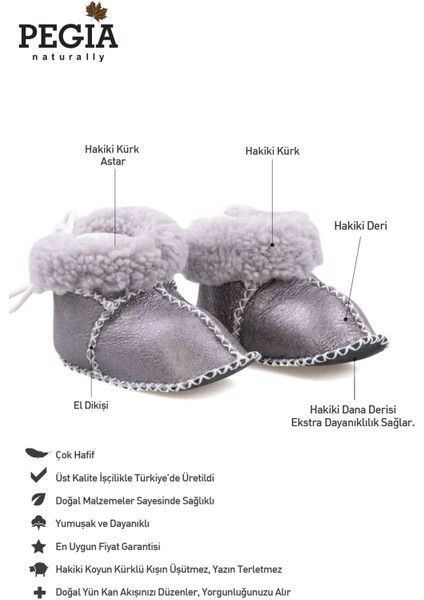 Hakiki Kürklü Bebek Patiği 141114 fiyatları