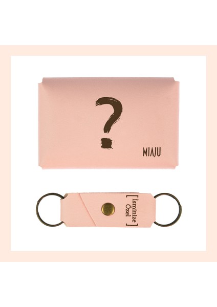 Yavru Ağzı, Soru Işareti Desenli, Isme Özel, Cüzdan ve Anahtarlık Set, Arkadaşa Aksesuar fiyatları