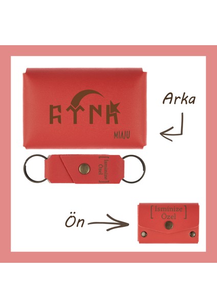 Nar Çiçeği, Göktürkçe Türk Yazılı, Isminize Özel Cüzdan ve Anahtarlık Seti, Kişisel lik Anı