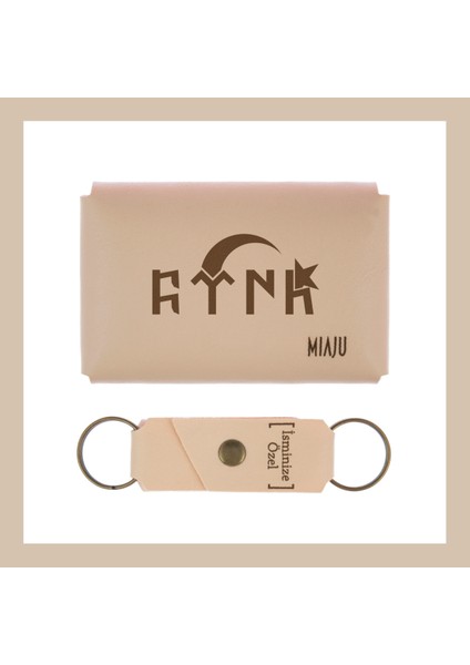 Pudra Renk, Türk Milletinin Geçmişini Hatırlatan Isme Özel Kişisel Cüzdan ve Anahtarlık Set, fiyatları