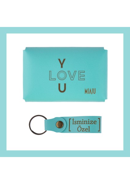 Turkuaz, I Love You, Isme Özel Cüzdan ve Anahtarlık Takımı, Hilalden Gurur Duyanlar Için