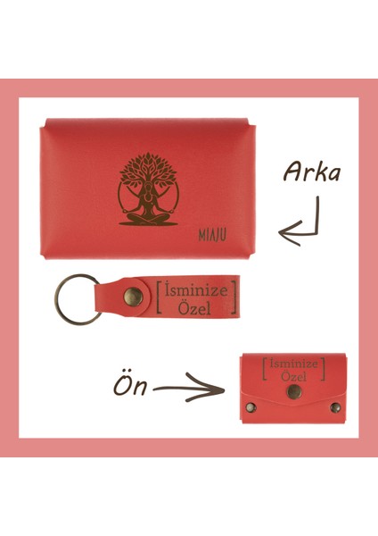 Nar Çiçeği, Bereket Ağacı Sevenlere, Isme Özel Cüzdan ve Anahtarlık Takımı, Efsane Hatıra Set