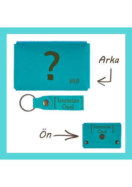 Koyu Turkuaz, Cevapsız Sorulara Özel, Düşünceyi Yansıtan, Isme Özel Kişisel lik Aksesuar