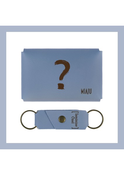 Gök Mavi, Derin Düşünceler Için, Kişiye Özel Soru Işaretli Cüzdan ve Anahtarlık, Benzersiz Aksesuar fiyatları