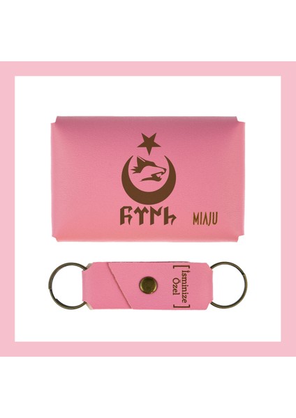 Pembe Renk, Bozkurt Ay Yıldız Sevenlere, Isme Özel Cüzdan ve Anahtarlık Set, Efsane Hatıra Takım fiyatları