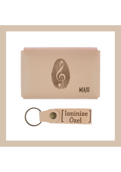 Pudra Renk, Müzisyenlere Özel, Isme Özel Cüzdan ve Anahtarlık Seti, Değer Verdiğine Eşsiz Bir fiyatları