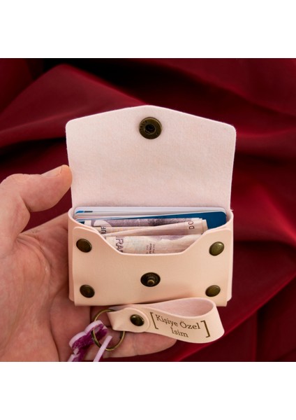Pudra Renk, Müzisyenlere Özel, Isme Özel Cüzdan ve Anahtarlık Seti, Değer Verdiğine Eşsiz Bir modelleri