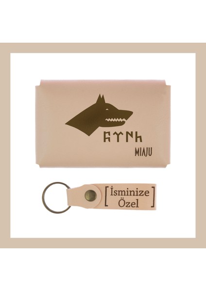 Pudra Renk, Bozkurt ve Türk, Isme Özel Cüzdan ve Anahtarlık Set, Ona Çok Özel, Unutulmaz Hatıra Anı fiyatları