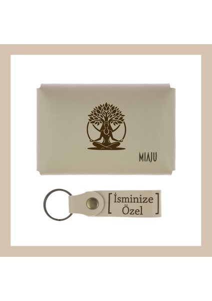 Sütlü Kahve, Hayat Ağacı Motifli, Isme Özel Cüzdan ve Anahtarlık Takım, Ruhuna Dokunan Anı, Özel Gün fiyatları
