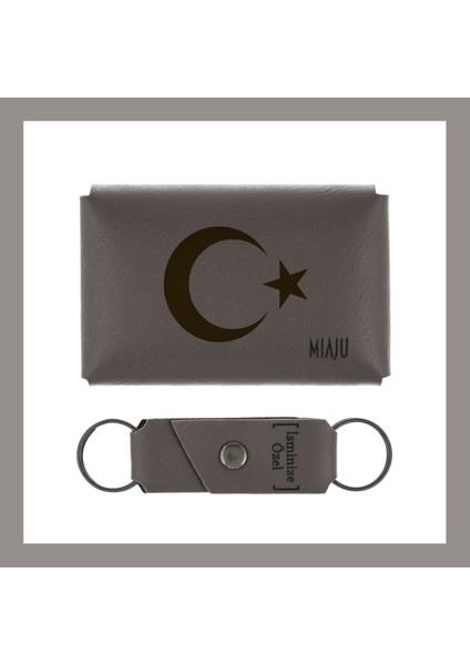 Kül Gri, Hilalden Güç Alanlara Özel, Kişisel Dokunuşlu Cüzdan ve Anahtarlık, Etkileyici Tasarım fiyatları