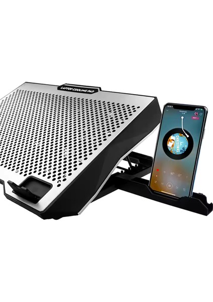 Telefon Tutuculu Profesyonel Dizüstü Bilgisayar Notebook Soğutucu Laptop Stand Işıklı Oyuncu Laptoplarına Özel 8 Büyük Fanı Ile Hızlı Soğutma 2 USB Giriş S608