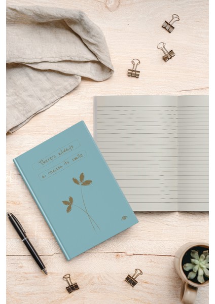 Pastel Mavi Sert Kapak Defter, 14X20 cm