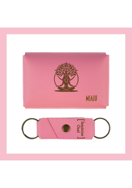 Pembe Renk, Hayat Ağacı Sevenlere, Kişisel, Isme Özel Cüzdan ve Anahtarlık Set, Efsane Hatıra Takım fiyatları