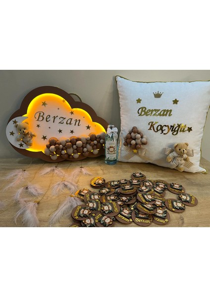 Yeni Doğan Erkek Kız Bebek Kapı Süsü Yastık Kolonya Hediyelik Magnet 25'li Set fiyatları