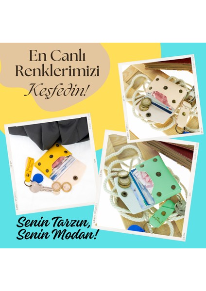 Turkuaz, Ayyıldız Desenli, Isme Özel Cüzdan ve Anahtarlık Set, Değer Verdiğine Eşsiz Bir modelleri