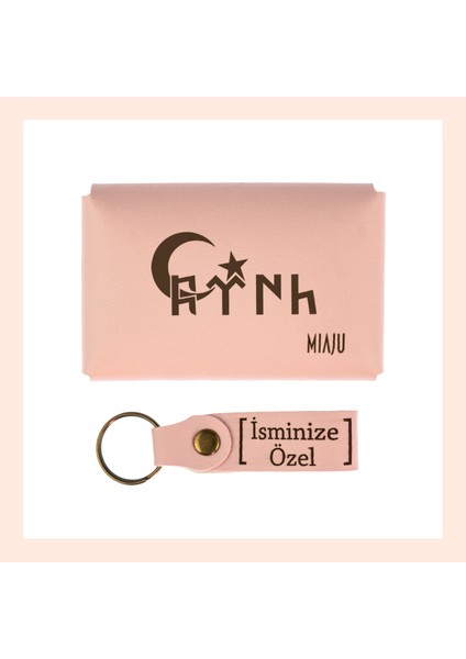 Yavru Ağzı, Türk ve Ayyıldız Desenli, Isme Özel, Cüzdan ve Anahtarlık Set, lik Zarif Hatıralık fiyatları