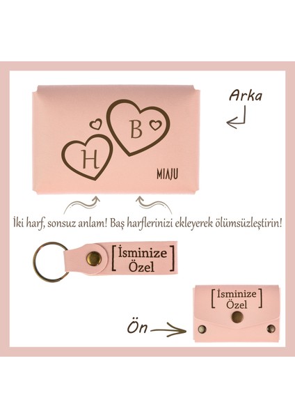 Yavru Ağzı, Isimleriniz Kalplerin Içinde Hep Yan Yana! Isme ve Harfe Özel Cüzdan & Anahtarlık Seti