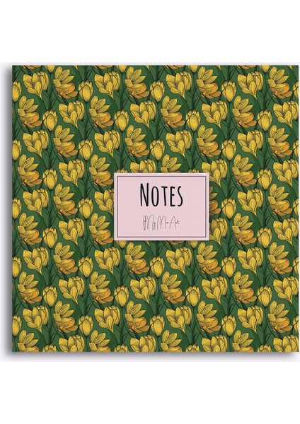 Sarı Manolya Kenar Baskılı Defter, 16X16 cm fiyatları