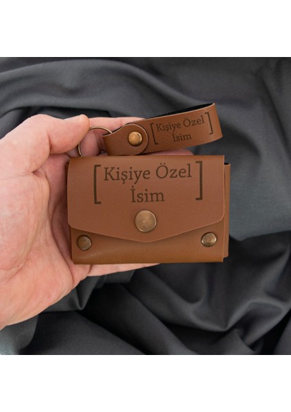 Kahve Renk, Kalbinizdeki Kişiye Özel! Isme ve Baş Harfe Özel Çift Kalpli Cüzdan ve Anahtarlık Seti indirimleri