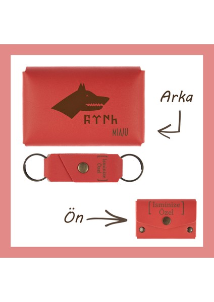 Nar Çiçeği, Bozkurt ve Türk Sevenlere, Isme Özel Cüzdan ve Anahtarlık Set, Efsane Hatıra Takım Set