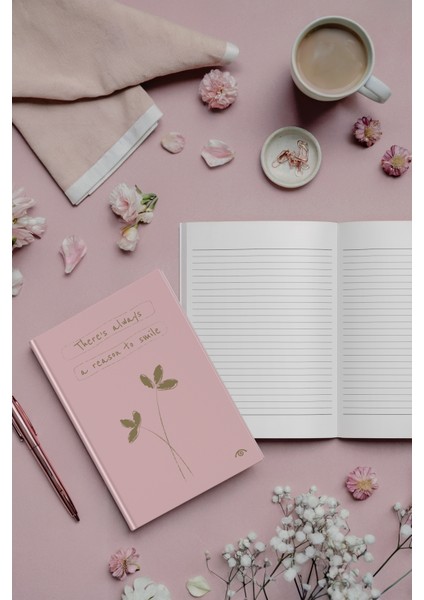 Pastel Pembe Sert Kapak Defter, 14X20 cm