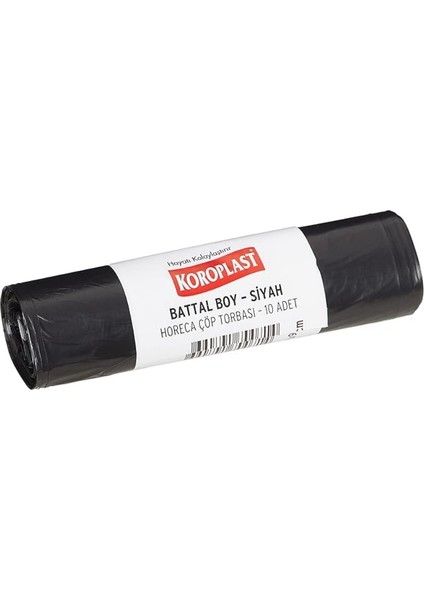 Eko Endüstriyel Çöp Torbası, Battal Boy 72x95 cm, Siyah, 300 gr, 10'lu Paket, 46 Mikron Kalınlık