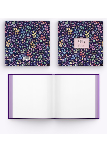 Kır Çiçeği Kenar Baskılı Defter, 16X16 cm fırsatları