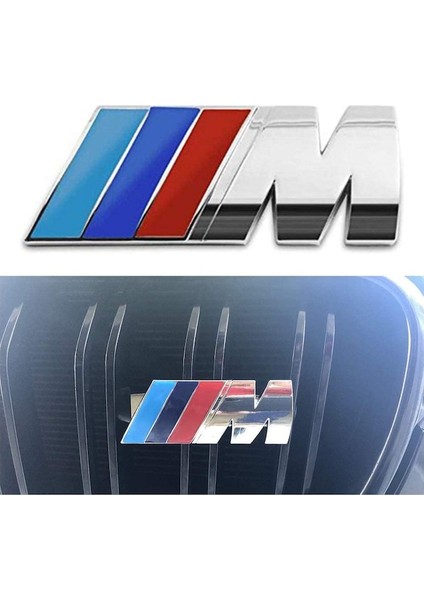 Bmw M Logo Metal Amblem - Bmw M Vidalı Panjur Arması