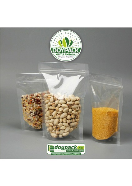 Şeffaf Kilitli Doypack 50 - 16X27CM modelleri