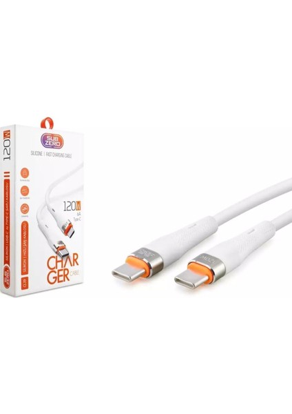 Samsung Galaxy F12 Uyumlu 120W Pd Type-C Hızlı Şarj Data Kablosu 1mt (Saliseli Orginal Subzero )