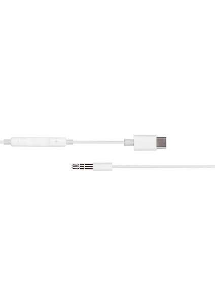Ses Kontrol Butonlu Type-C To Aux Kablolu 3.5mm Jack Adaptör Çevirici Tak & Çalıştır 1 Metre Kablo