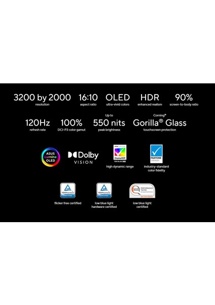 Zenbook Proart 16X | 16" 3k 120Hz/0,2ms OLED Kalemli Dokunmatik Ekran | I9-13905H | Rtx 4080 | 2 Tb SSD | 32 GB Ram | Windows 11 | Qwertz Ingilizce