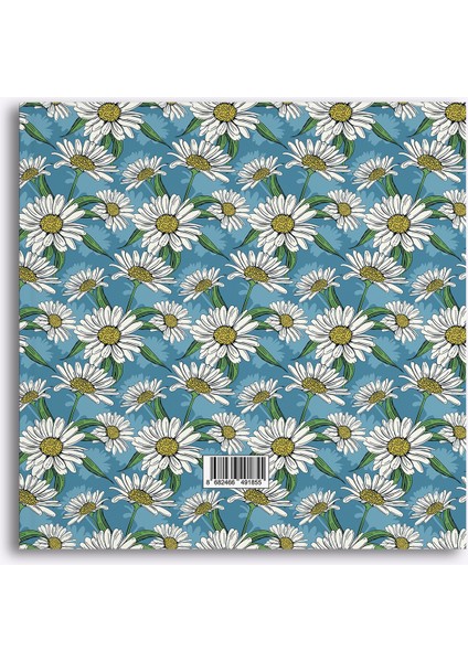 Beyaz Papatya Kenar Baskılı Defter, 16X16 cm modelleri